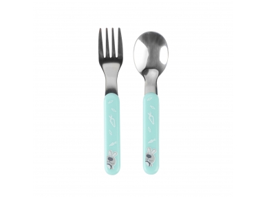 Stainless steel baby spoon and fork 2