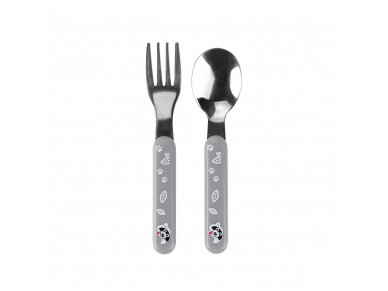 Stainless steel baby spoon and fork 1