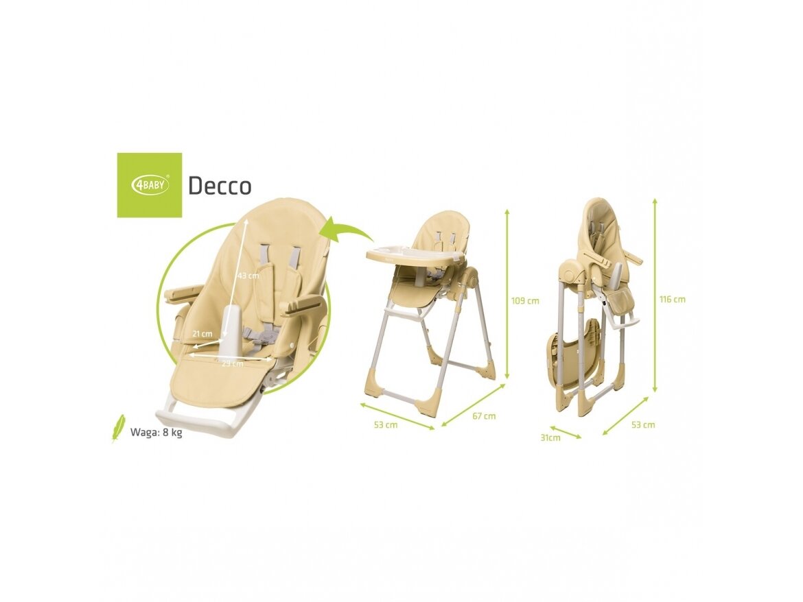 4Baby highchair DECCO brown 11