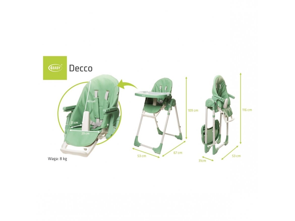4Baby highchair DECCO green 9