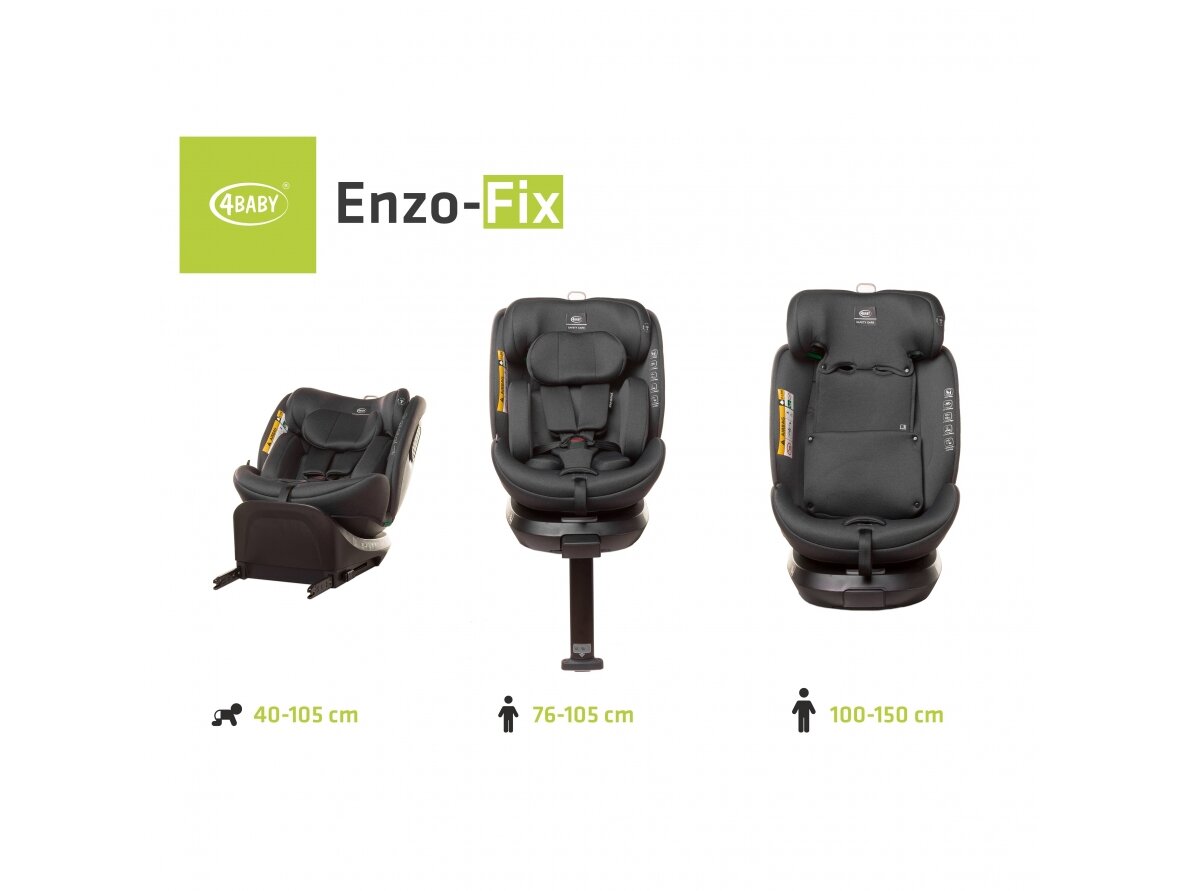 4Baby car seat Enzo-Fix 40-150 cm dark grey I-SIZE 5