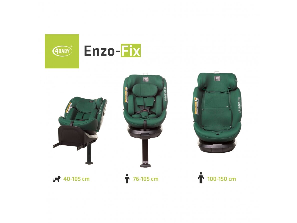 4Baby car seat Enzo-Fix 40-150 cm green I-SIZE 5 4Baby car seat Enzo-Fix 40-150 cm green I-SIZE 5