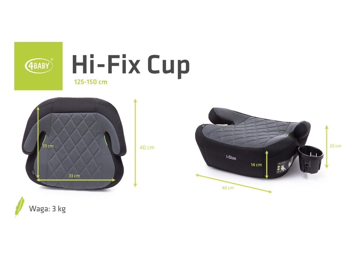4Baby car seat cup HI-FIX 125-150CM grey I-SIZE 7 4Baby car seat cup HI-FIX 125-150CM grey I-SIZE 7
