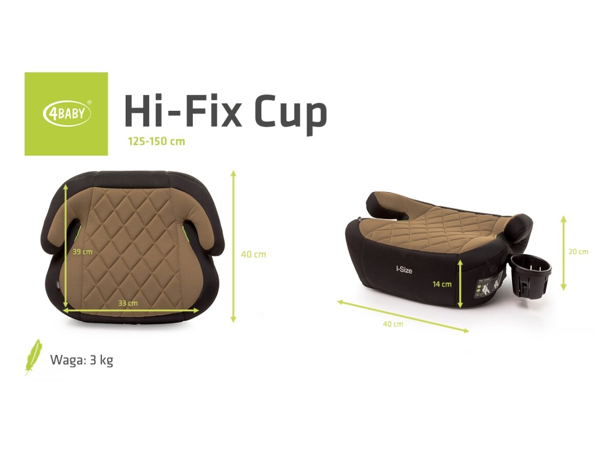 4Baby car seat cup HI-FIX 125-150CM mokka I-SIZE 8 4Baby car seat cup HI-FIX 125-150CM mokka I-SIZE 8