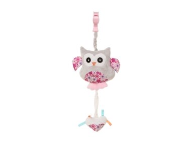 4Baby musical toy for stroller owl pink OP01
