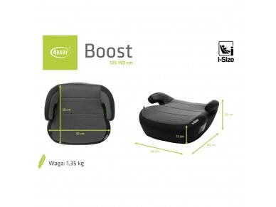 4Baby car seat  BOOST 125-150 grey I-SIZE 6