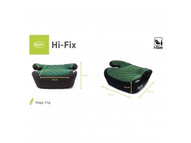 4Baby car seat HI-FIX 125-150CM dark green I-SIZE 5