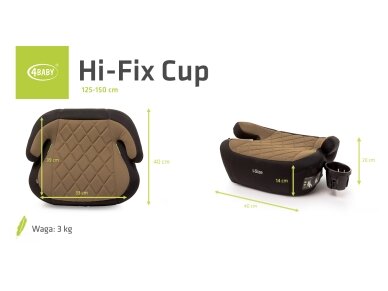 4Baby car seat cup HI-FIX 125-150CM mokka I-SIZE 8