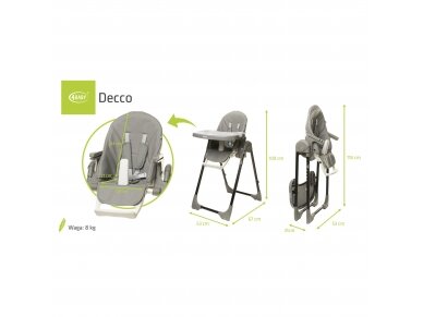 4Baby highchair DECCO grey 10