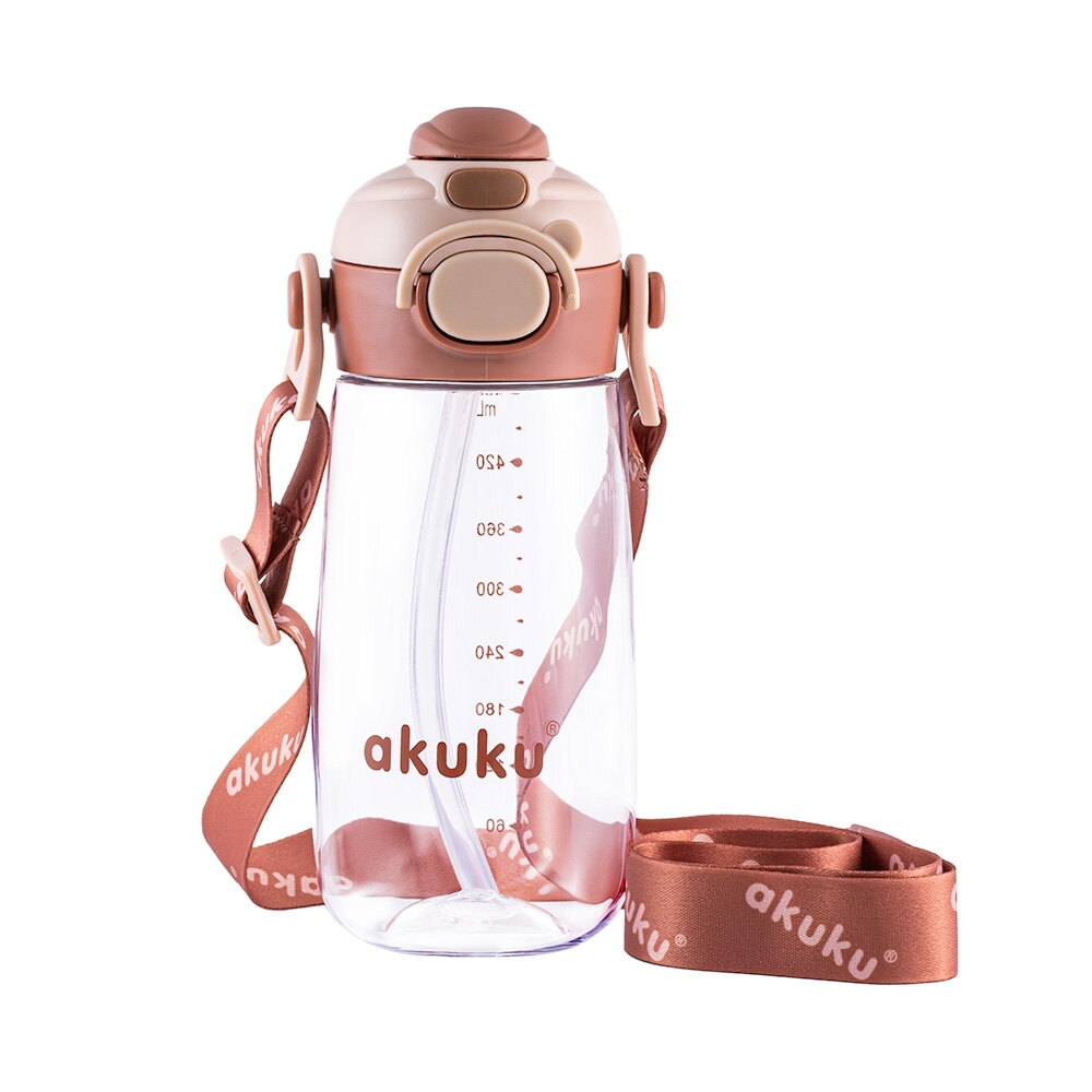 Akuku gertuvė su šiaudeliu 480ml pilkas mocha A0726 2