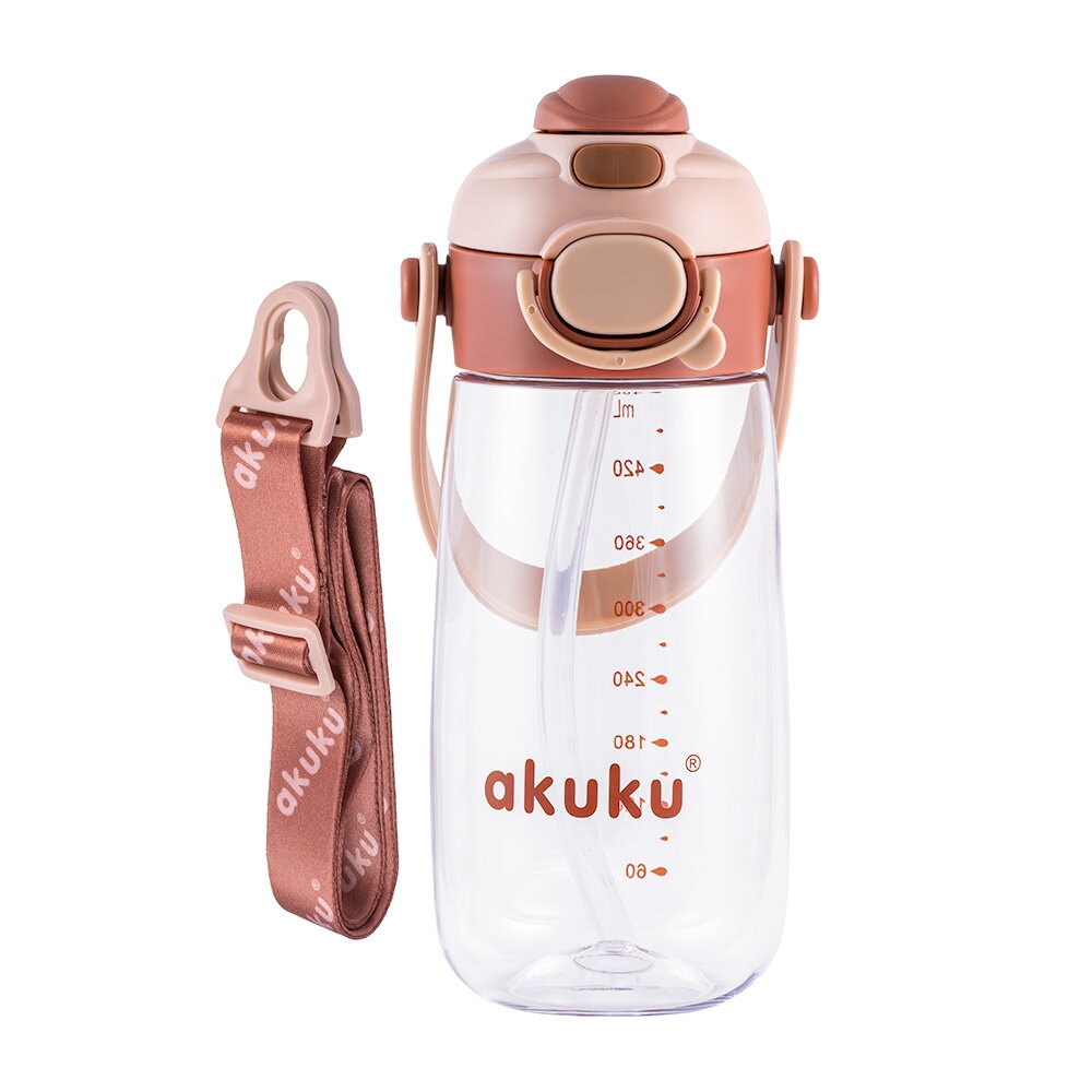 Akuku gertuvė su šiaudeliu 480ml pilkas mocha A0726 1 Akuku gertuvė su šiaudeliu 480ml pilkas mocha A0726 1
