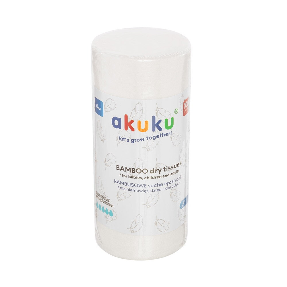 Akuku rankšluostis bambukinis ritinėlis 100vnt 18x25 A0687