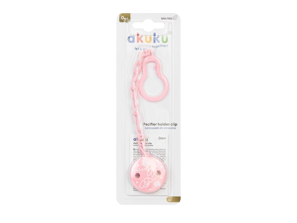 Akuku Soother holder PINK A0701 3