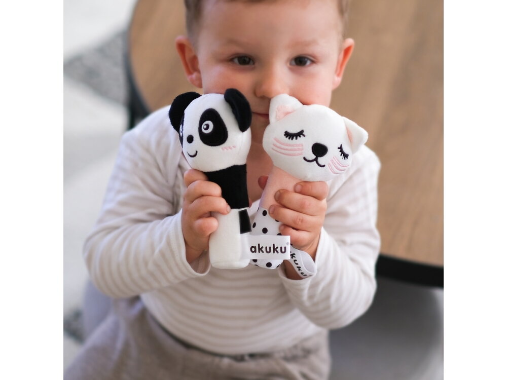 Akuku Soft plush rattlesqueaker Panda A0706 2