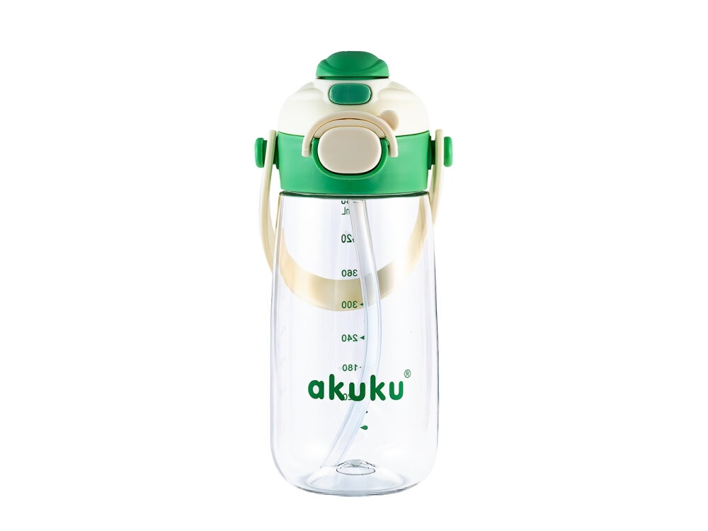 Akuku Children's water bottle with strap 480ml GREEN A0724