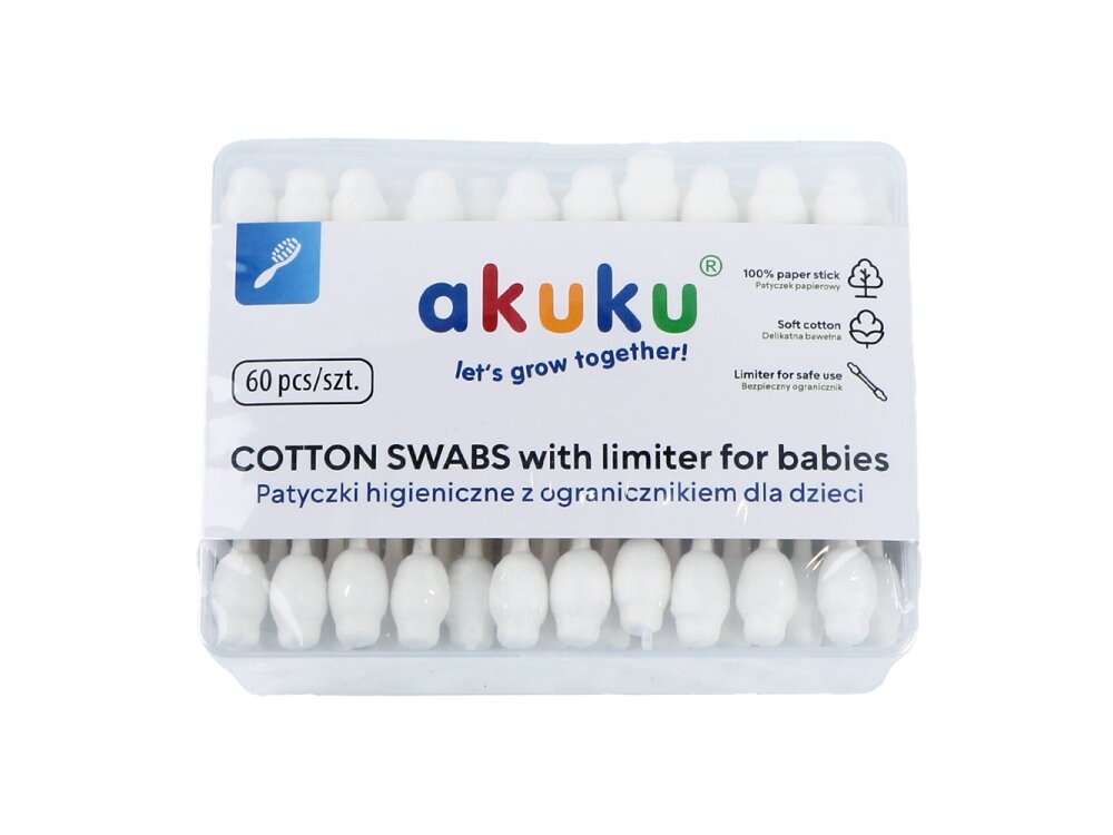 Akuku Safe cotton buds with limiter for babies A0710 1