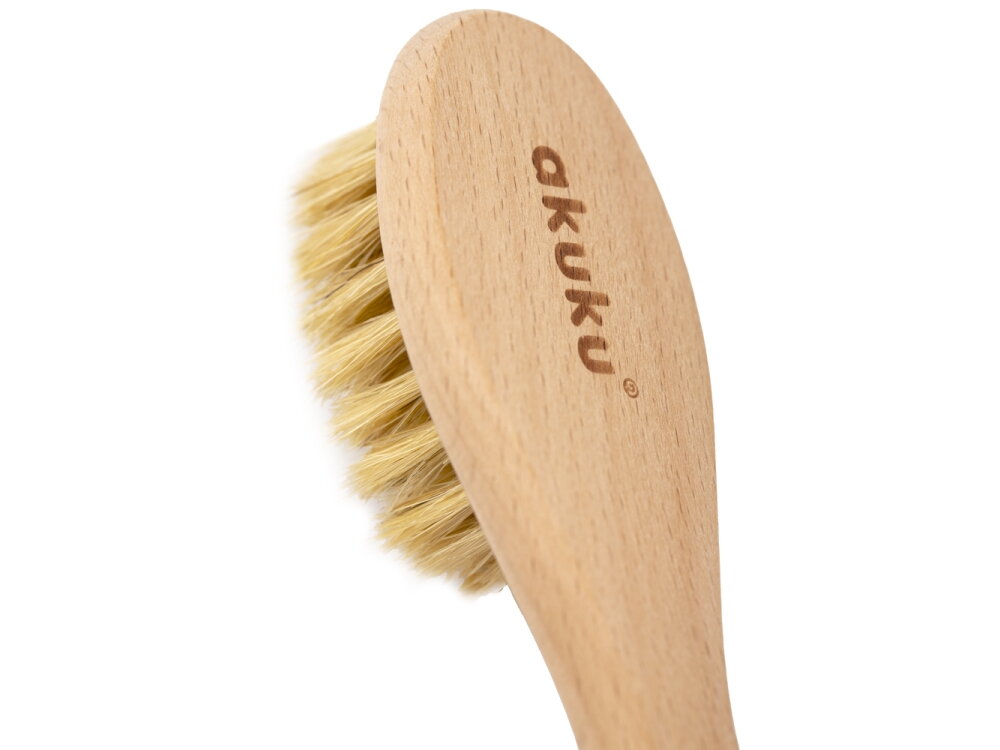 Akuku Wooden brush with natural bristles A0669 1