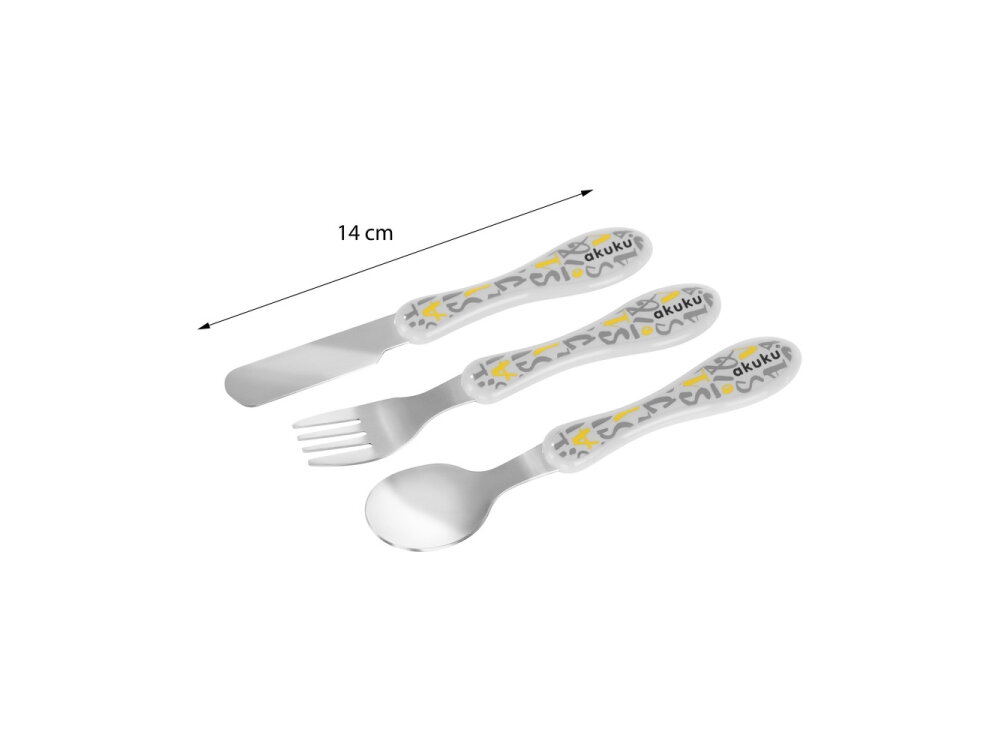 Akuku Stainless steel cutlery set: fork, spoon, knife A0103 1