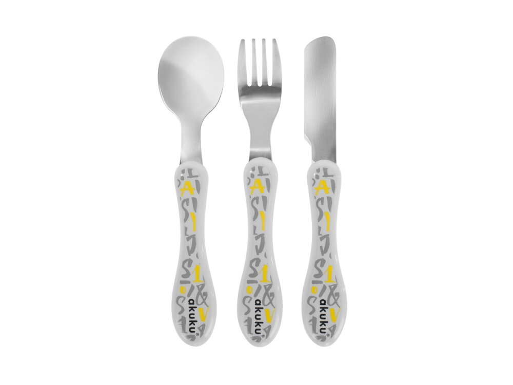 Akuku Stainless steel cutlery set: fork, spoon, knife A0103