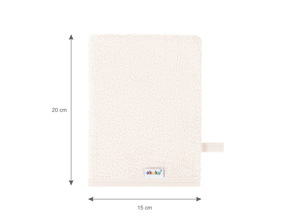 Akuku Baby washcloth 15x20cm 100% cotton ECRU A0720 4