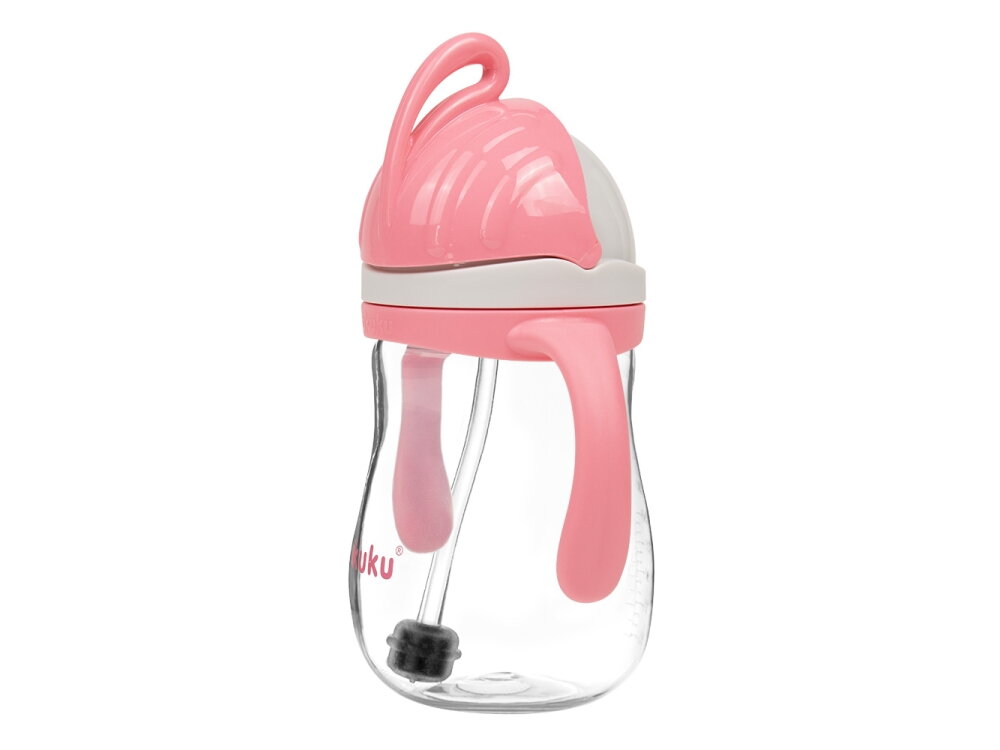 Akuku Non spill cup with weighted straw PINK A0676 3