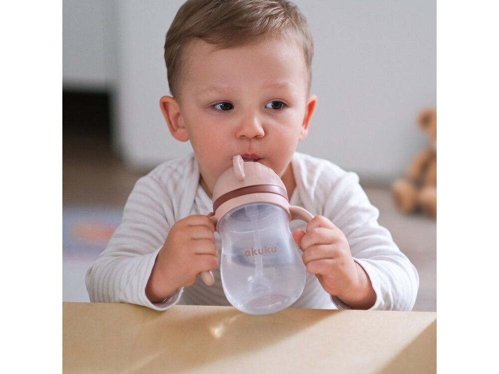 Akuku Non spill cup with weighted straw CAPPUCCINO A0729 5
