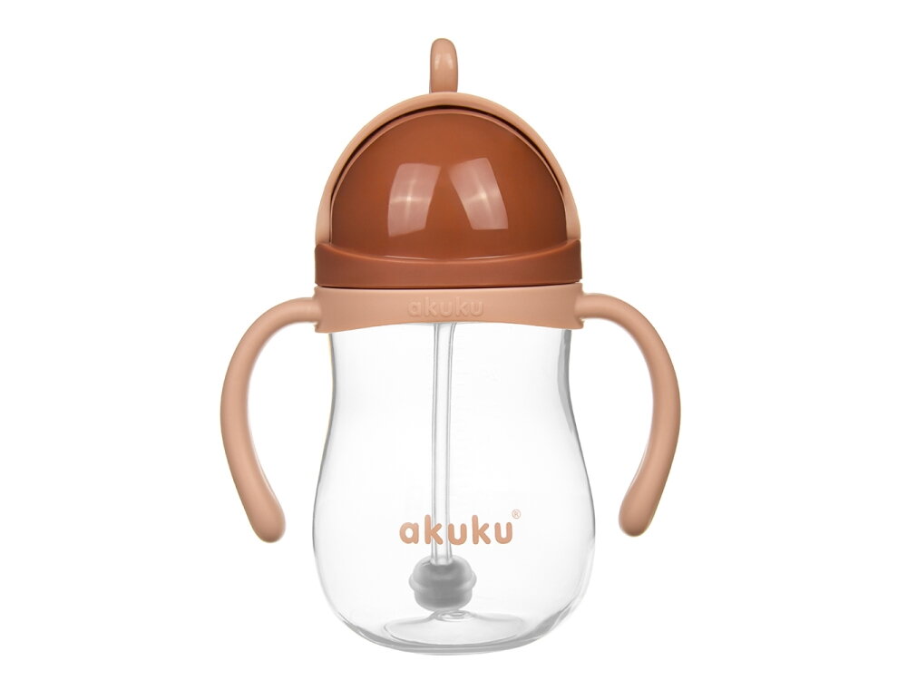 Akuku Non spill cup with weighted straw CAPPUCCINO A0729