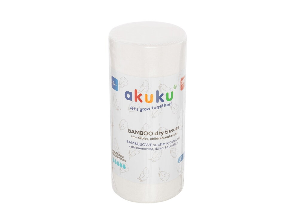 Akuku BAMBOO Dry tissues 18x25cm 100pcs A0687