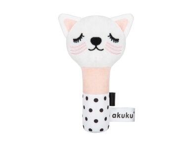 Akuku Soft plush rattlesqueaker Cat A0705