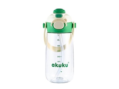 Akuku Children's water bottle with strap 480ml GREEN A0724
