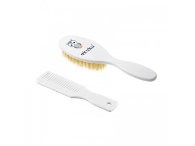 Akuku Comb and brush with natural, soft bristle A0307