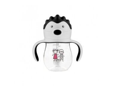 Akuku Non spill training cup with weighted straw GREY A0034