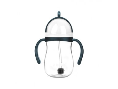 Akuku Non spill cup with weighted straw BLUEGREY A0166