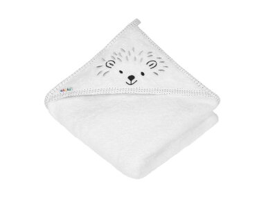 Akuku Baby hooded towel 100x100cm white A0661