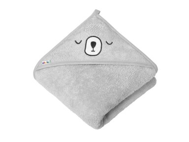 Akuku Baby hooded towel 100x100cm grey A0662
