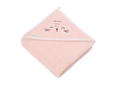 Akuku Baby hooded towel 100x100cm pink A0664