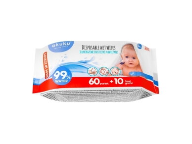 Akuku Disposable water wipes 70pcs A0031