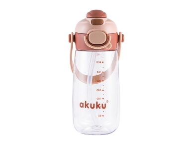Akuku Children's water bottle with strap 480ml CAPPUCCINO A0726