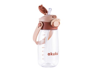 Akuku Children's water bottle with strap 480ml CAPPUCCINO A0726 4