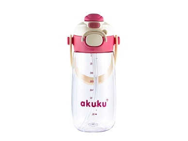 Akuku Children's water bottle with strap 480ml PINK A0725