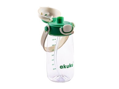Akuku Children's water bottle with strap 480ml GREEN A0724 3