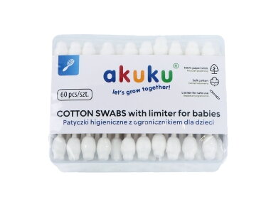 Akuku Safe cotton buds with limiter for babies A0710 1