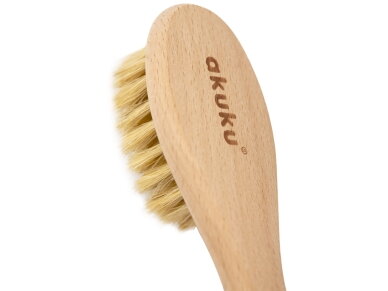 Akuku Wooden brush with natural bristles A0669 1