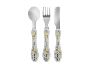 Akuku Stainless steel cutlery set: fork, spoon, knife A0103