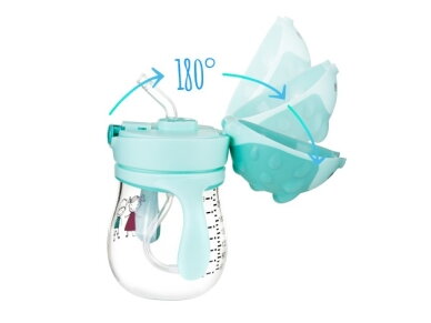 Akuku Non spill training cup with weighted straw MINT A0033 3