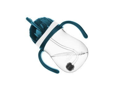Akuku Non spill cup with weighted straw BLUEGREY A0166 1
