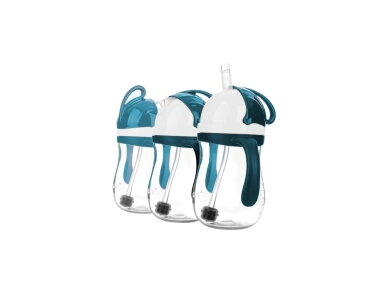 Akuku Non spill cup with weighted straw BLUEGREY A0166 2