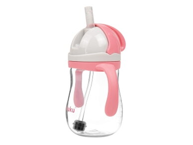 Akuku Non spill cup with weighted straw PINK A0676 1