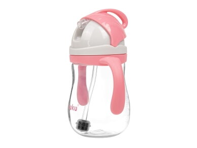 Akuku Non spill cup with weighted straw PINK A0676 2