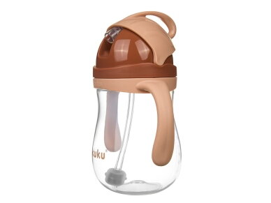 Akuku Non spill cup with weighted straw CAPPUCCINO A0729 1